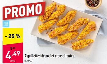 Promoties Aiguillettes de poulet croustillantes - Huismerk - Aldi - Geldig van 24/01/2022 tot 29/01/2022 bij Aldi