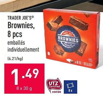Promotions Brownies - TRADER JOE’S - Valide de 24/01/2022 à 04/02/2022 chez Aldi