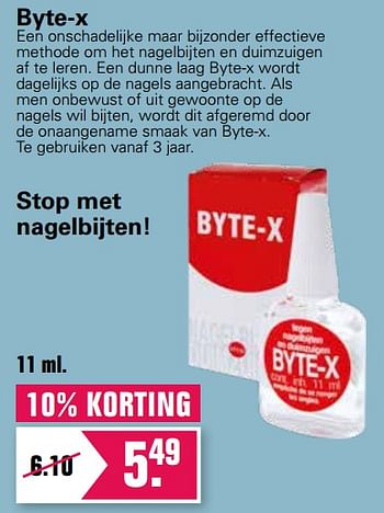 Promoties Byte-x - Geldig van 12/01/2022 tot 29/01/2022 bij De Online Drogist