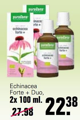 Promoties Echinacea forte + duo - Purasana - Geldig van 12/01/2022 tot 29/01/2022 bij De Online Drogist
