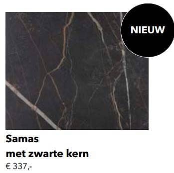 Promoties Samas met zwarte kern - Huismerk - Kvik - Geldig van 01/01/2022 tot 31/12/2022 bij Kvik Keukens