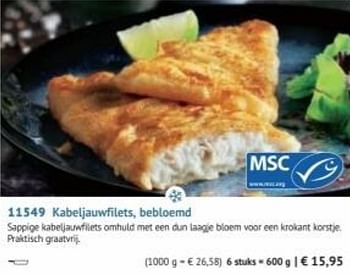 Promoties Kabeljauwfilets bebloemd - Huismerk - Bofrost - Geldig van 27/09/2021 tot 06/03/2022 bij Bofrost