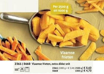 Promoties Vlaamse frieten extra dikke snit - Huismerk - Bofrost - Geldig van 27/09/2021 tot 06/03/2022 bij Bofrost