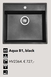 Spoelbak aqua b1 black hv2364-Aqua