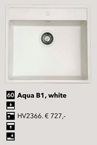 Spoelbak aqua b1 white hv2366-Aqua