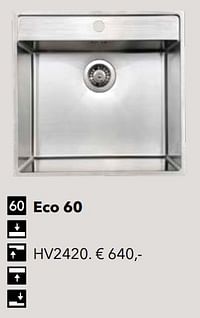 Spoelbak eco 60 hv2420-Eco+