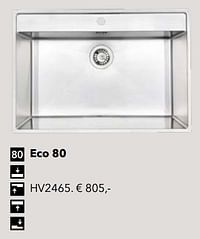 Spoelbak eco 80 hv2465-Eco+