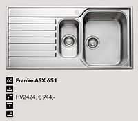 Spoelbak franke asx 651 hv2424-Franke