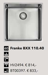 Spoelbak franke bxx 110.40 hv2494-Franke