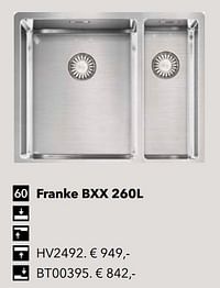 Spoelbak franke bxx 260l hv2492-Franke