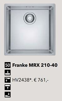 Spoelbak franke mrx 210-40 hv2438-Franke