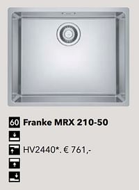 Spoelbak franke mrx 210-50 hv2440-Franke