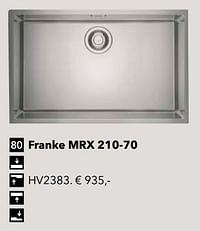 Spoelbak franke mrx 210-70 hv2383-Franke