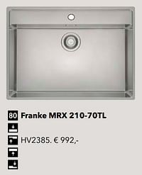 Spoelbak franke mrx 210-70tl hv2385-Franke
