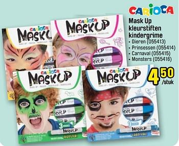 Promoties Mask up kleurstiften kindergrime - Carioca - Geldig van 21/01/2022 tot 05/03/2022 bij Happyland