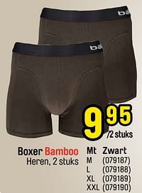 Boxer zwart-Bamboo
