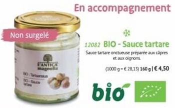 Promotions Bio - sauce tartare - Produit maison - Bofrost - Valide de 27/09/2021 à 06/03/2022 chez Bofrost