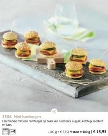 Promoties Miny-hamburgers - Huismerk - Bofrost - Geldig van 27/09/2021 tot 06/03/2022 bij Bofrost