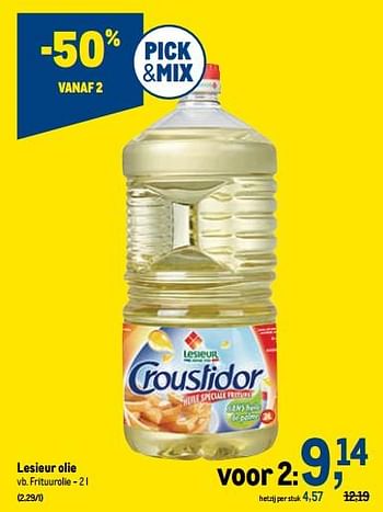 Promoties Lesieur olie frituurolie - Lesieur - Geldig van 26/01/2022 tot 08/02/2022 bij Makro