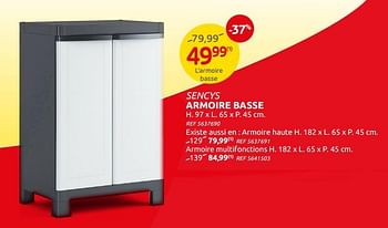 Promotions Sencys armoire basse - Sencys - Valide de 26/01/2022 à 07/02/2022 chez Brico