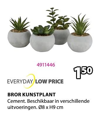 Promoties Bror kunstplant - Huismerk - Jysk - Geldig van 24/01/2022 tot 06/02/2022 bij Jysk