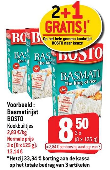 Promoties Basmatirijst bosto - Bosto - Geldig van 26/01/2022 tot 01/02/2022 bij Smatch