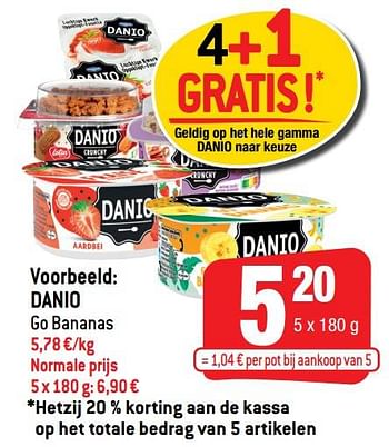 Promoties Danio go bananas - Danone - Geldig van 26/01/2022 tot 01/02/2022 bij Smatch