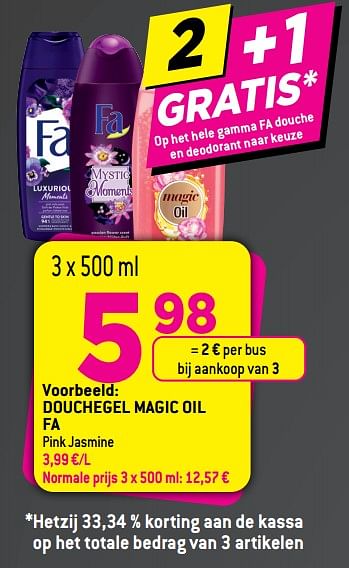 Promoties Douchegel magic oil fa - Fa - Geldig van 26/01/2022 tot 08/02/2022 bij Smatch