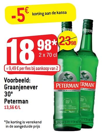 Promoties Graanjenever 30° peterman - Peterman - Geldig van 26/01/2022 tot 01/02/2022 bij Smatch