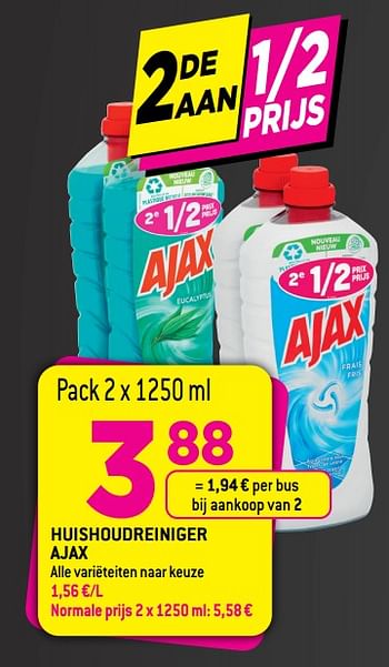 Promoties Huishoudreiniger ajax - Ajax - Geldig van 26/01/2022 tot 08/02/2022 bij Smatch