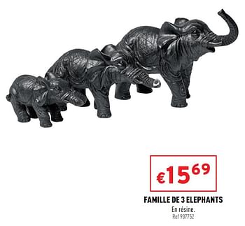 Promotions Famille de 3 elephants - Produit maison - Trafic  - Valide de 26/01/2022 à 30/01/2022 chez Trafic
