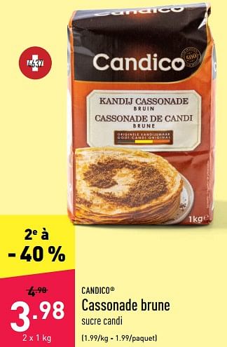 Candico Cassonade brune - En promotion chez Aldi