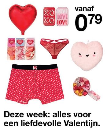Promoties Deze week alles voor een liefdevolle valentijn - Huismerk - Zeeman  - Geldig van 29/01/2022 tot 04/02/2022 bij Zeeman