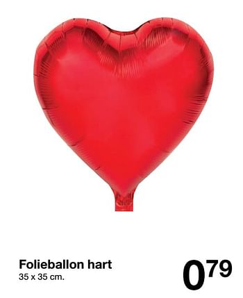 Promoties Folieballon hart - Huismerk - Zeeman  - Geldig van 29/01/2022 tot 04/02/2022 bij Zeeman