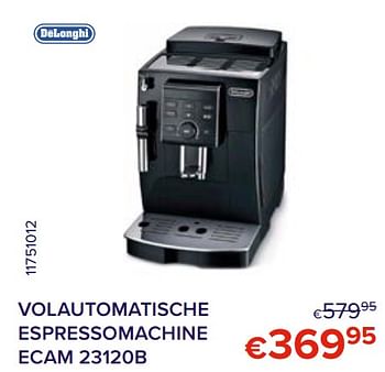 Promoties Delonghi volautomatische espressomachine ecam 23120b - Delonghi - Geldig van 01/02/2022 tot 28/02/2022 bij Euro Shop