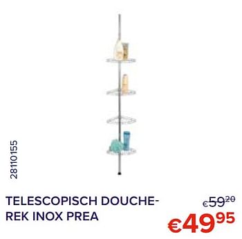 Promoties Telescopisch doucherek inox prea - Wenko - Geldig van 01/02/2022 tot 28/02/2022 bij Euro Shop