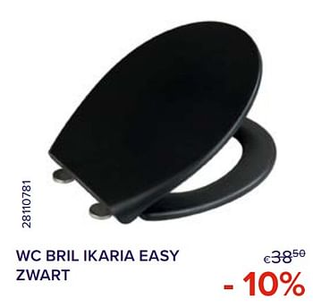 Promoties Wc bril ikaria easy zwart - 10% - Wenko - Geldig van 01/02/2022 tot 28/02/2022 bij Euro Shop