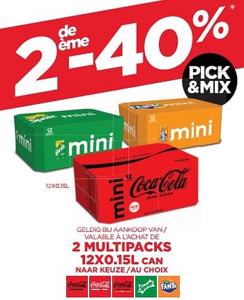 Promoties Coca cola 2 multipacks 2de -40% - Coca Cola - Geldig van 11/02/2022 tot 24/02/2022 bij BelBev