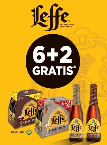Promoties Leffe 6+2 gratis - Leffe - Geldig van 11/02/2022 tot 24/02/2022 bij BelBev