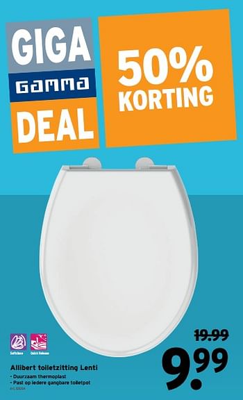 Promoties Allibert toiletzitting lenti - Allibert - Geldig van 02/02/2022 tot 15/02/2022 bij Gamma