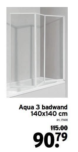 Promoties Aqua 3 badwand - Lafiness - Geldig van 31/01/2022 tot 08/03/2022 bij Gamma