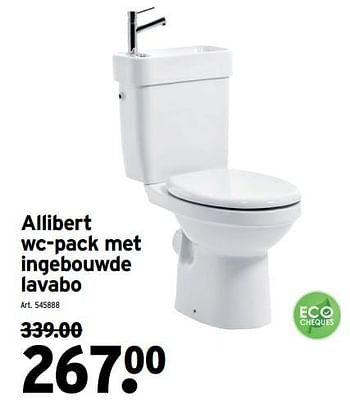 Allibert Allibert wc-pack met ingebouwde lavabo - Promotie Gamma