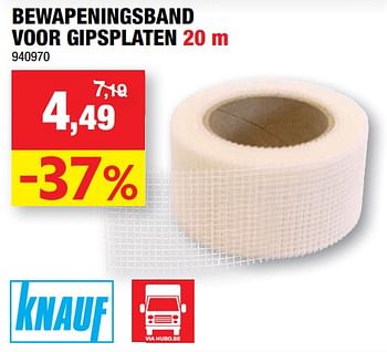 Promotions Bewapeningsband voor gipsplaten - Knauf - Valide de 02/02/2022 à 13/02/2022 chez Hubo