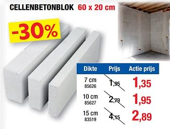 Promoties Cellenbetonblok - Ytong - Geldig van 02/02/2022 tot 13/02/2022 bij Hubo