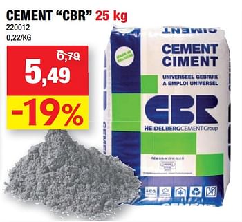 Promotions Cement cbr - CBR - Valide de 02/02/2022 à 13/02/2022 chez Hubo