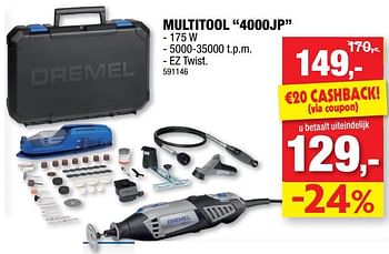 Promotions Dremel multitool 4000jp - Dremel - Valide de 02/02/2022 à 13/02/2022 chez Hubo