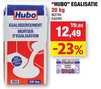 Promoties Hubo egalisatie - Huismerk - Hubo  - Geldig van 02/02/2022 tot 13/02/2022 bij Hubo