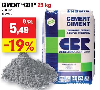 Promotions Ciment cbr - CBR - Valide de 02/02/2022 à 13/02/2022 chez Hubo