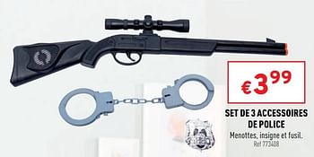Promotions Set de 3 accessoires de police - Produit maison - Trafic  - Valide de 02/02/2022 à 13/02/2022 chez Trafic