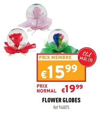 Promotions Flower globes - Produit maison - Trafic  - Valide de 02/02/2022 à 13/02/2022 chez Trafic